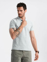 Ombre Clothing Polo basic grigio chiaro uomo Ombre Clothing