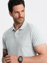 Ombre Clothing Polo basic grigio chiaro uomo Ombre Clothing