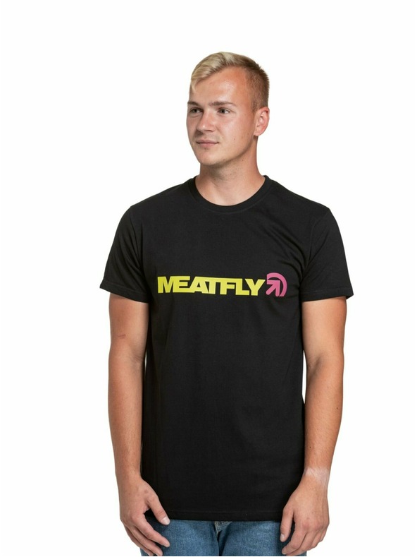 Meatfly Meatfly t-shirt da uomo Logex Lime/Black | Giallo | Taglia S | 100% cotone