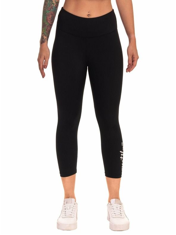 Meatfly Meatfly leggings donna Edna White Logo | Nero | Taglia