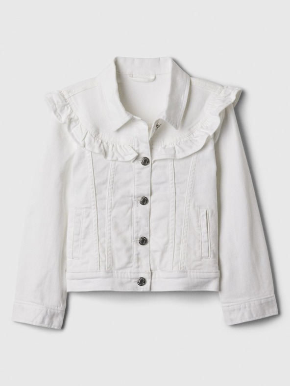 GAP Kids' Denim Jacket with Ruffles GAP