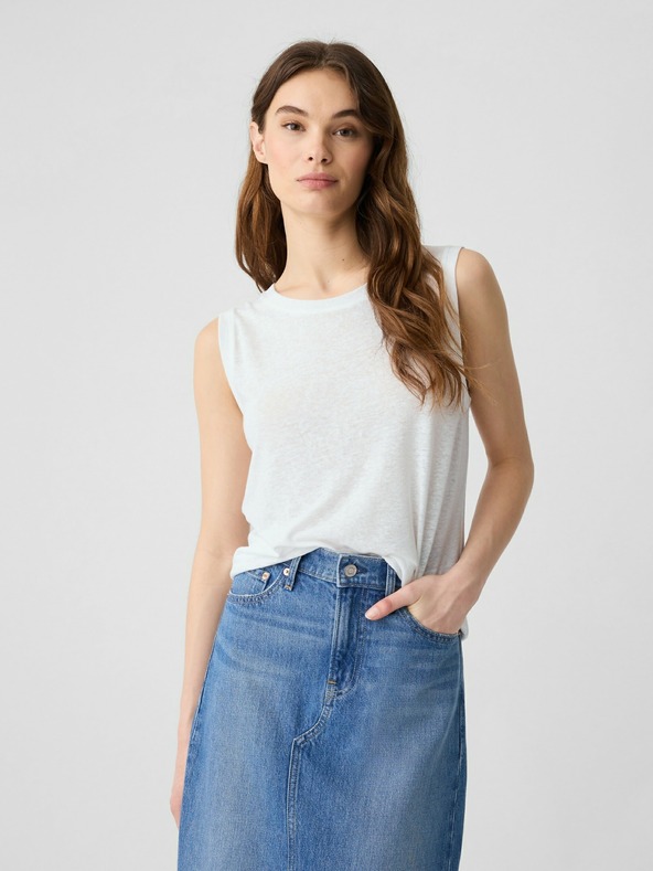 GAP Linen top without sleeves GAP