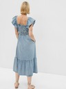 GAP Denim midi dress with ruffles GAP