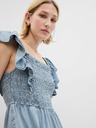 GAP Denim midi dress with ruffles GAP