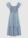 GAP Denim midi dress with ruffles GAP