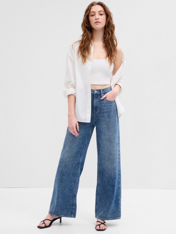GAP High Rise Wide-Leg Washwell jeans GAP