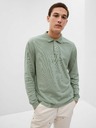 GAP Long Sleeve Pique Polo Shirt GAP
