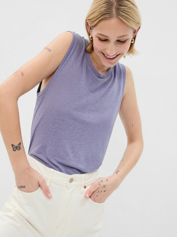 GAP Linen top without sleeves GAP