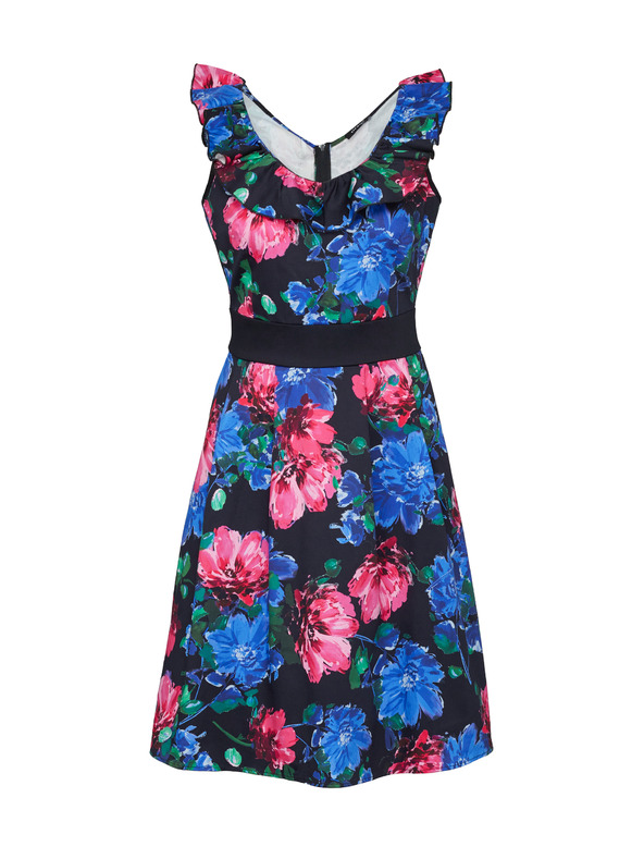 Orsay Abito floreale da donna rosa e blu ORSAY