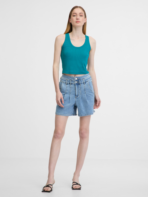 Orsay Pantaloncini in denim da donna blu chiaro ORSAY