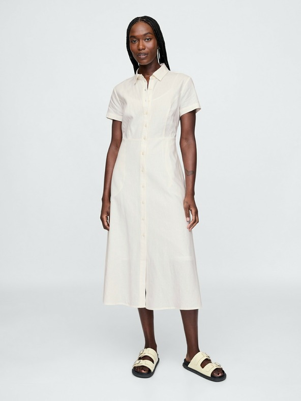 GAP Linen shirt maxi dress GAP