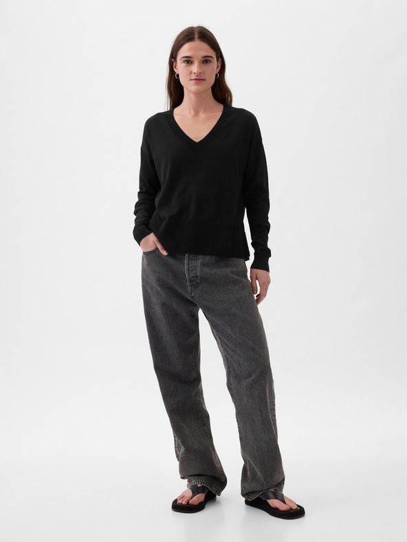 GAP Linen sweater with slits GAP