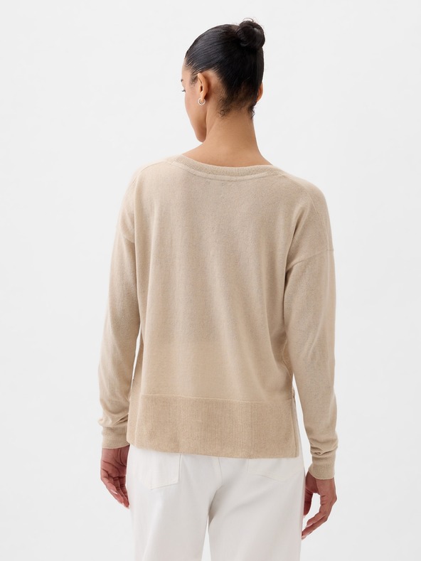 GAP Linen sweater with slits GAP