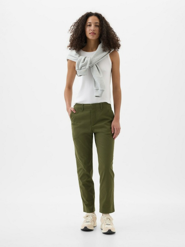 GAP Mid-Rise Downtown Khaki Cargo Pants GAP