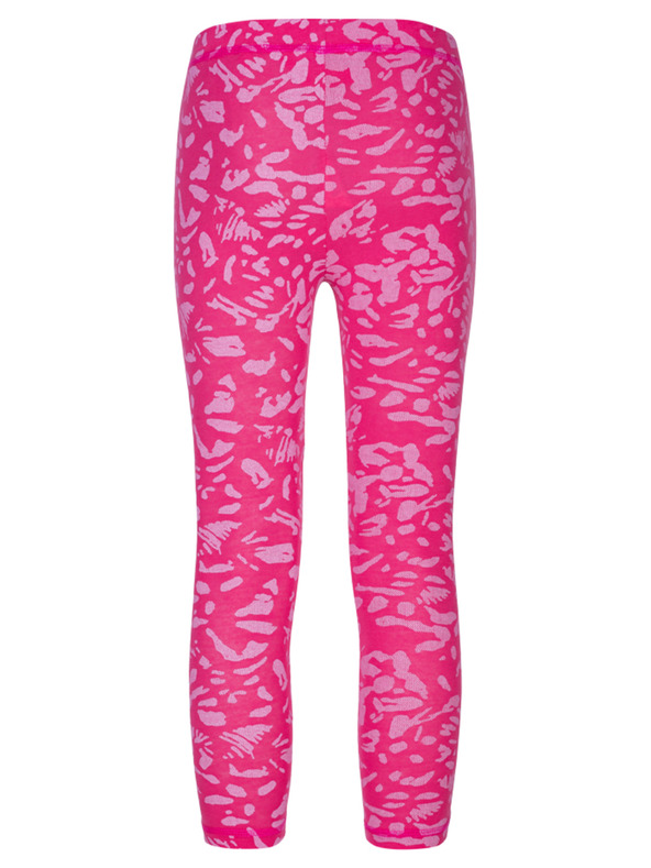 Loap Leggings rosa scuro da bambina con motivi floreali LOAP BYKRA