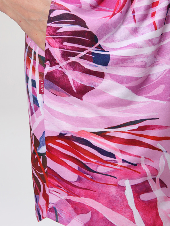 Loap Abito rosa da donna a fantasia LOAP Anuma