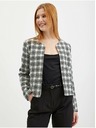 Orsay Giacca a quadri da donna bianca e nera ORSAY