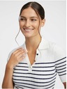 Orsay Polo donna crema a righe ORSAY