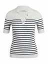 Orsay Polo donna crema a righe ORSAY