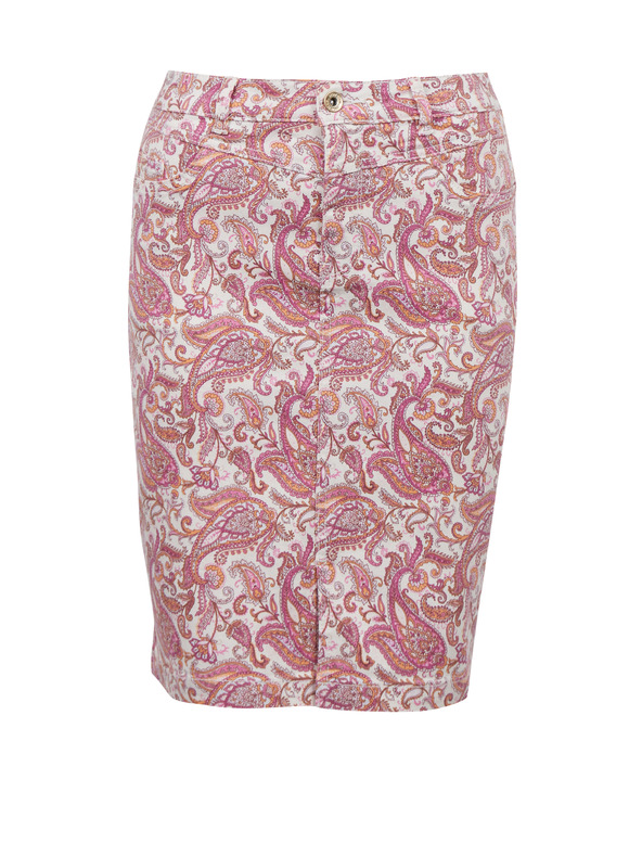 Orsay Gonna di jeans rosa a fantasia da donna ORSAY