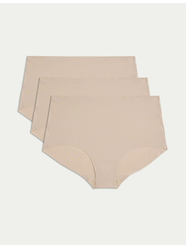 Marks & Spencer Seamless high-waist shorts, 3 pcs in pack Marks & Spencer beige