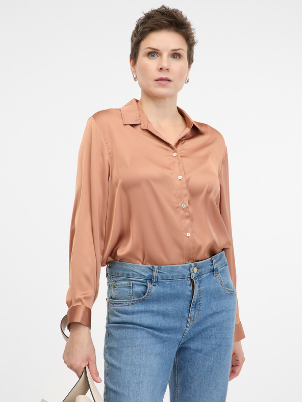 Orsay Camicia con colletto marrone chiaro da donna ORSAY