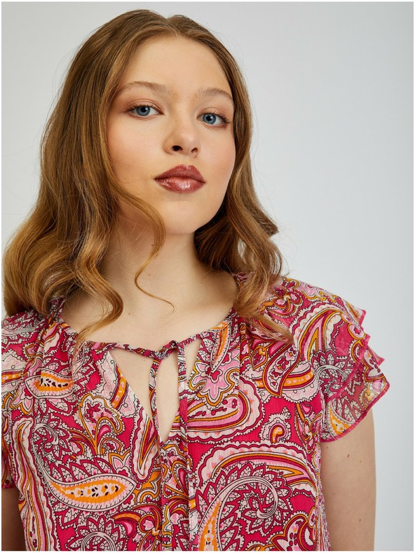 Orsay Camicetta fantasia donna rossa e rosa ORSAY