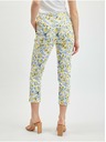 Orsay Pantaloni cropped floreali gialli e bianchi da donna ORSAY