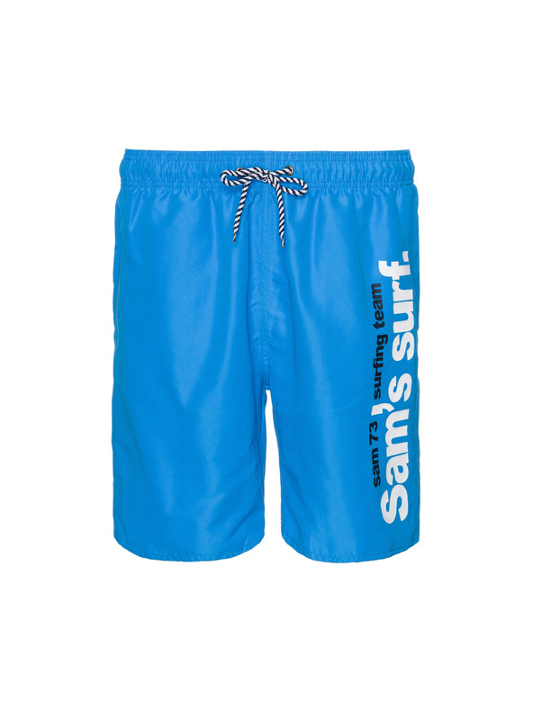 Sam 73 Pantaloncini da bagno stampati blu da uomo SAM 73