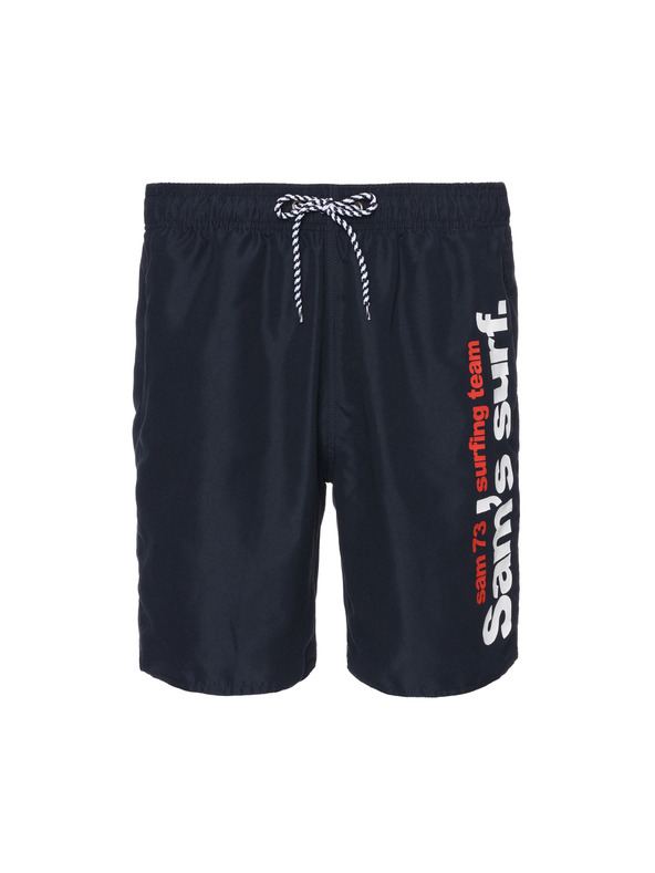 Sam 73 Pantaloncini da bagno stampati da uomo blu scuro SAM 73