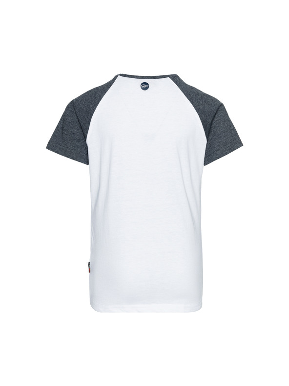 Sam 73 Maglietta bambina blu e bianca stampata SAM 73