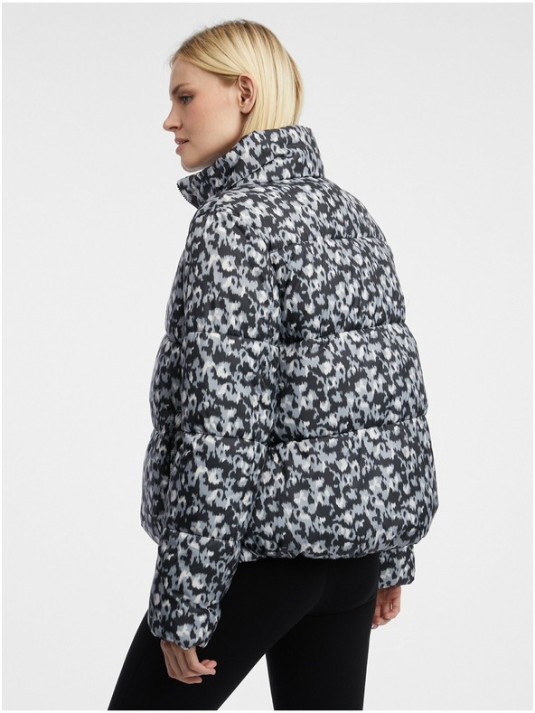 Orsay Giacca trapuntata da donna grigia e nera a fantasia ORSAY