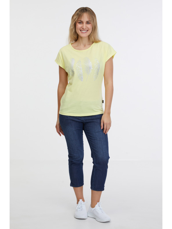 Sam 73 Maglietta basic da donna giallo chiaro SAM 73 Clorinda