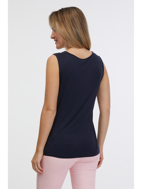 Sam 73 Canotta blu scuro da donna SAM 73 Candela