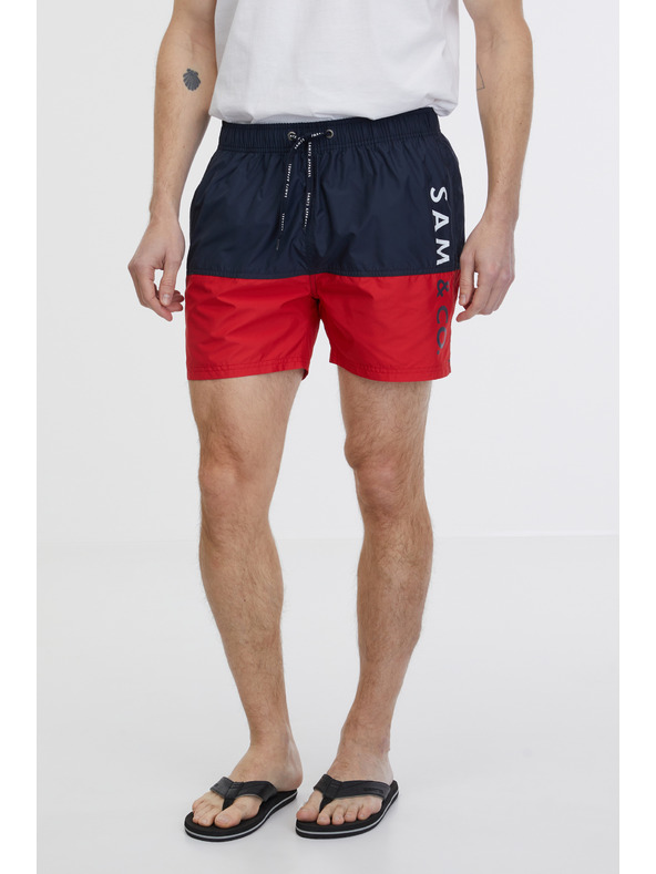 Sam 73 Costume da bagno da uomo rosso e blu SAM 73 Eduardo