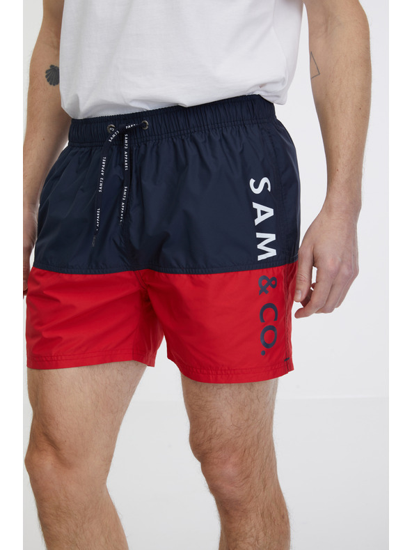 Sam 73 Costume da bagno da uomo rosso e blu SAM 73 Eduardo