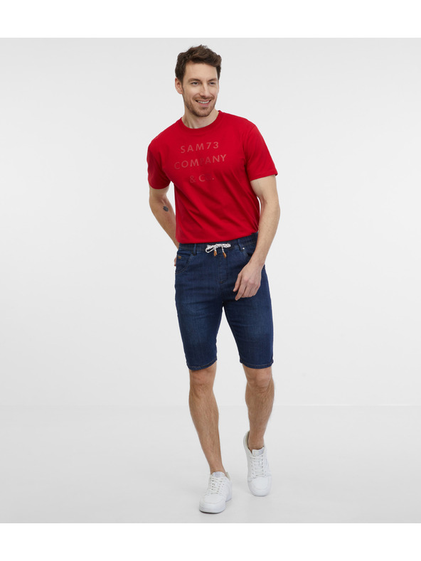 Sam 73 Pantaloncini in denim da uomo blu scuro SAM 73 Claudio