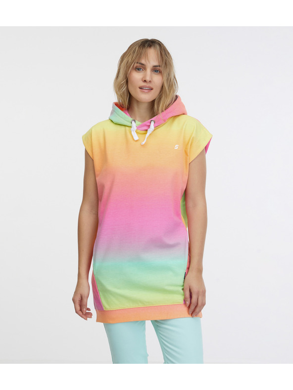 Sam 73 Felpa a maniche corte gialla e rosa da donna SAM 73 Mabel