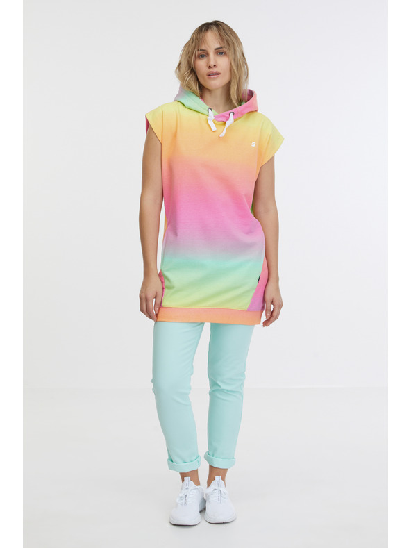 Sam 73 Felpa a maniche corte gialla e rosa da donna SAM 73 Mabel