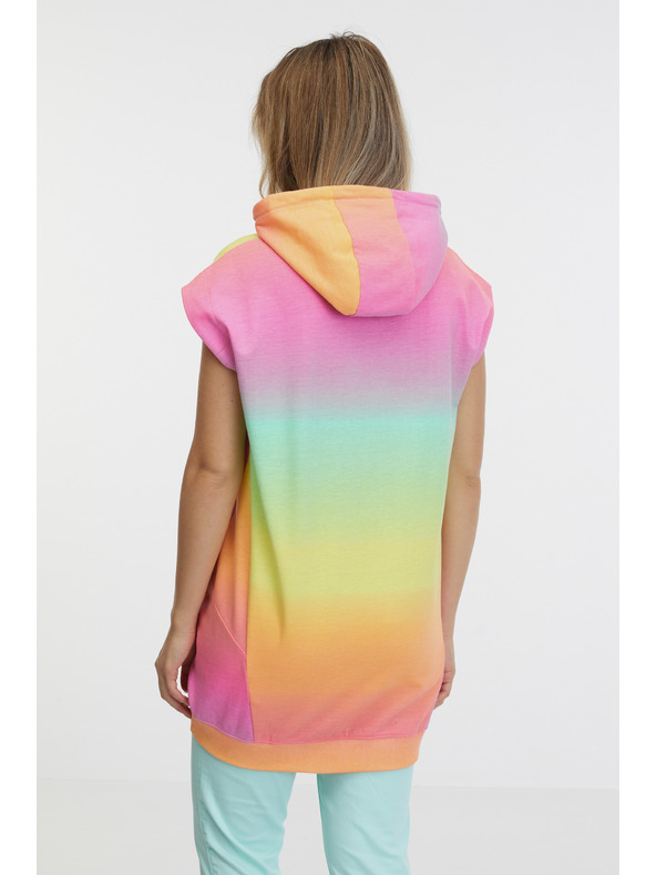 Sam 73 Felpa a maniche corte gialla e rosa da donna SAM 73 Mabel