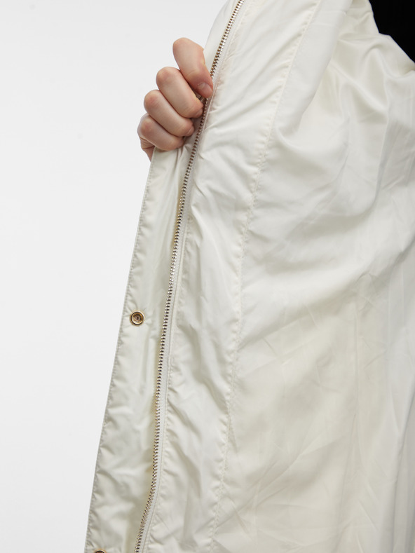 Orsay Cappotto trapuntato crema da donna con pelliccia sintetica ORSAY