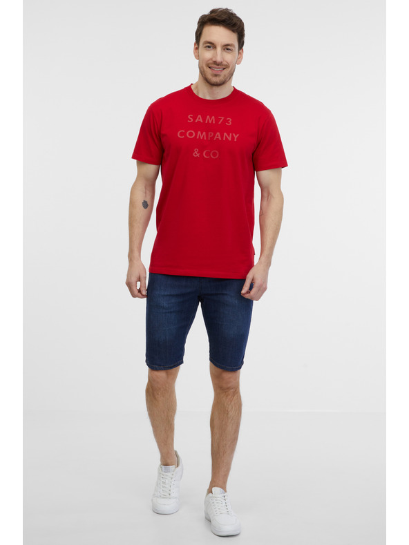 Sam 73 Maglietta rossa da uomo SAM 73 Milhouse