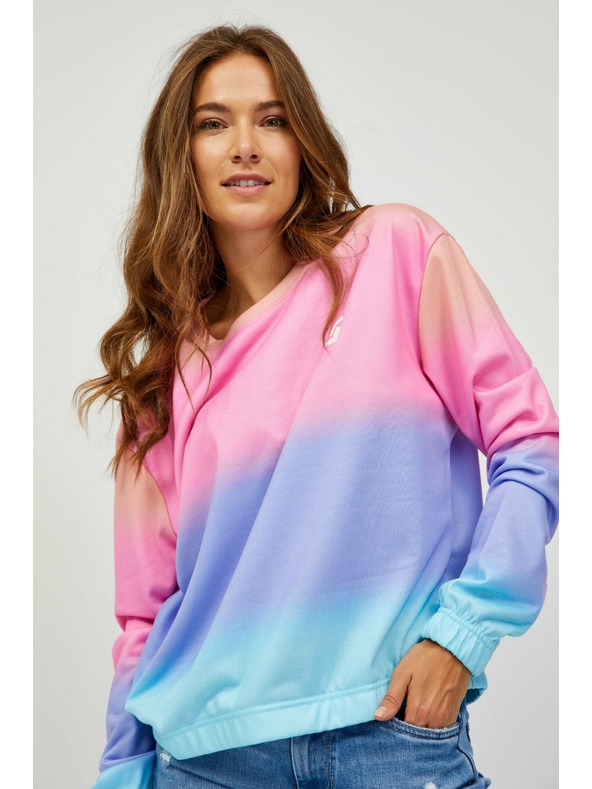 Sam 73 Felpa da donna blu e rosa a fantasia SAM 73 Clara