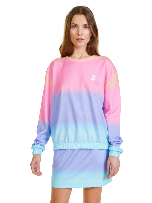 Sam 73 Felpa da donna blu e rosa a fantasia SAM 73 Clara