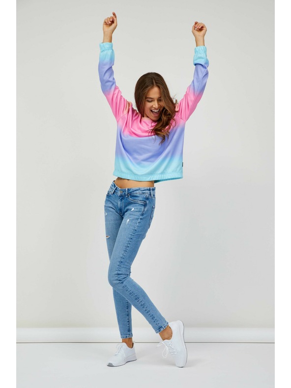 Sam 73 Felpa da donna blu e rosa a fantasia SAM 73 Clara