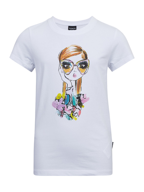 Sam 73 Maglietta stampata bianca bambina SAM73 Mora