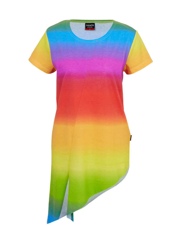 Sam 73 Maglietta asimmetrica da donna SAM73 Libra arancione e gialla