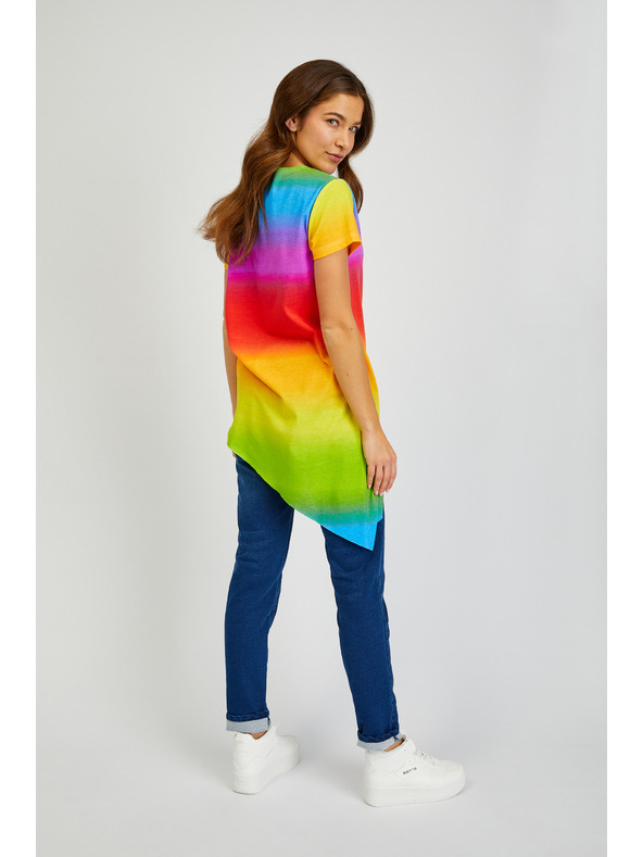 Sam 73 Maglietta asimmetrica da donna SAM73 Libra arancione e gialla