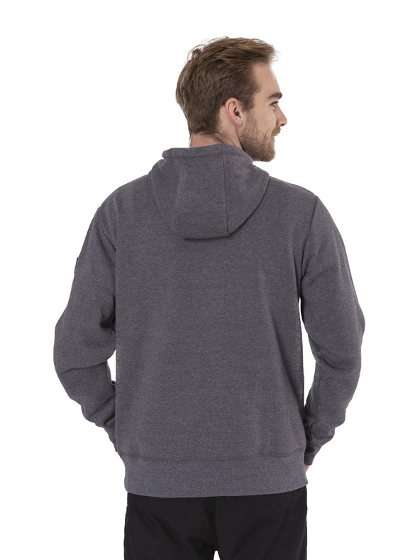 Sam 73 Felpa con cappuccio da uomo rossa e grigia SAM 73 August