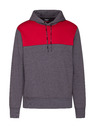 Sam 73 Felpa con cappuccio da uomo rossa e grigia SAM 73 August